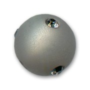 Round Polaris bead with rhinestones  10mm Black Diamond x1