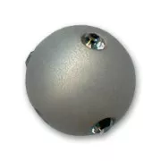 Round Polaris bead with rhinestones  10mm Black Diamond x1