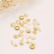 10mm Gold filled Shell-shaped element to be glued x1