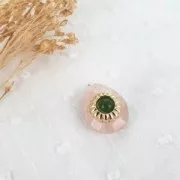 9.5mm Gold filled element for 4mm cabochon to be glued - Gold filled x1