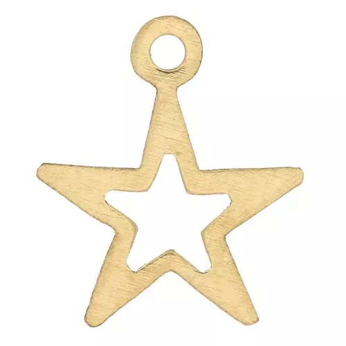 10x8mm Gold filled Star charm x1