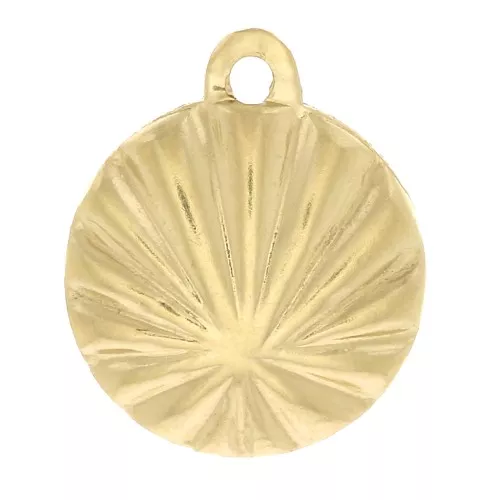 10x8mm Gold filled Shell charm x1