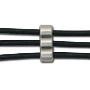 Slider bead for 3mm cords Antique Silver Plating x1|raw }}