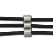 Slider bead for 3mm cords Antique Silver Plating x1