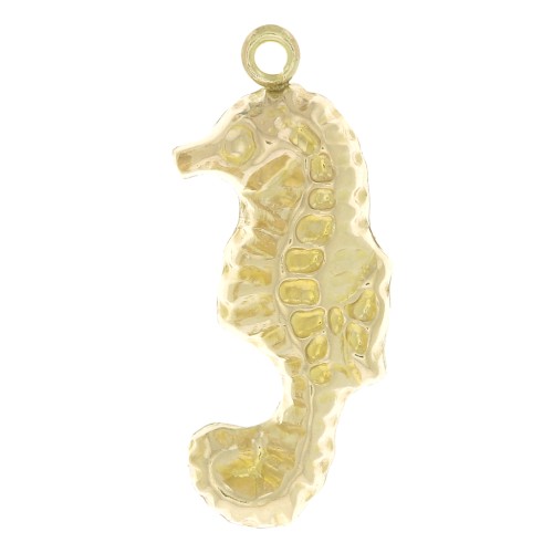 18x8 mm Gold filled right side Seahorse pendant x1