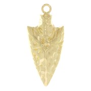 18x8mm Gold filled Ethnic Peak Hammered Pendant x1|raw }}