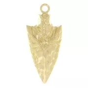 18x8mm Gold filled Ethnic Peak Hammered Pendant x1