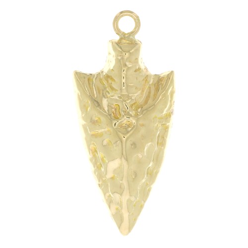 18x8mm Gold filled Ethnic Peak Hammered Pendant x1
