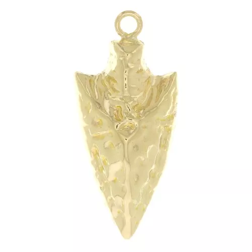 18x8mm Gold filled Ethnic Peak Hammered Pendant x1