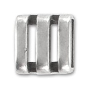 Slider bead for  9mm cords Old silver tone x1|raw }}