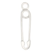 16x3.5mm 925 Sterling Silver Safety pin charm x1|raw }}