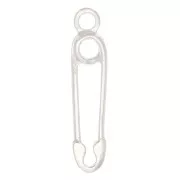 16x3.5mm 925 Sterling Silver Safety pin charm x1