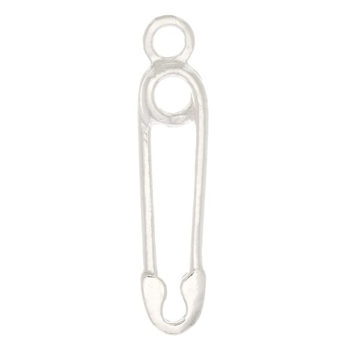 16x3.5mm 925 Sterling Silver Safety pin charm x1