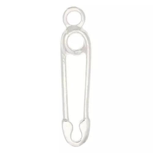 16x3.5mm 925 Sterling Silver Safety pin charm x1