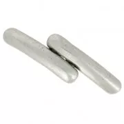 Magnetic clasp 2 cylinders 5mm cord Antique Silver Plating x1