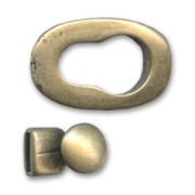 Hook and eye clasp Oval 10mm lace Bronze tone x1|raw }}