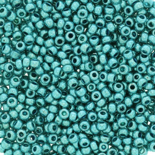Preciosa Seed beads 11/0 2 mm - Terra Metallic - Turquoise x20g