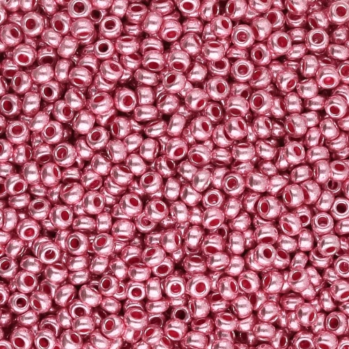 Preciosa Seed Beads 11/0 2 mm - Terra Metallic - Pink x20g