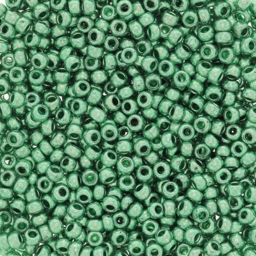 Preciosa Seed beads 11/0 2 mm - Terra Metallic - Green x20g