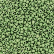 Preciosa Seed Beads 11/0 2 mm - Terra Metallic Matte Light Green x20g