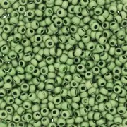 Preciosa Seed Beads 11/0 2 mm - Terra Metallic Matte Light Green x20g