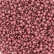 Preciosa Seed Beads 11/0 2 mm - Terra Metallic Matte - Pink x 20 g
