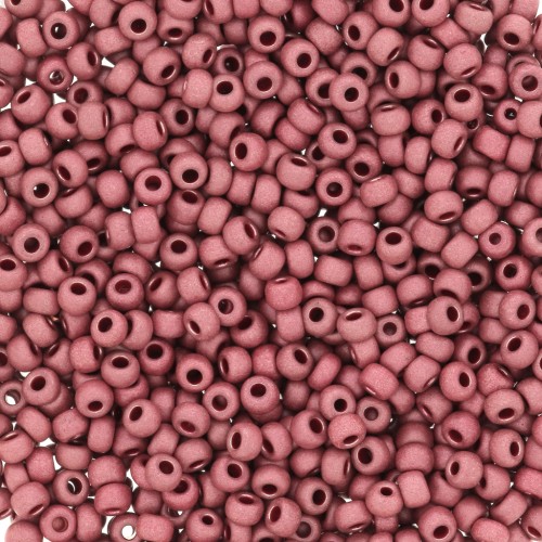 Preciosa Seed Beads 11/0 2 mm - Terra Metallic Matte - Pink x 20 g