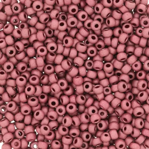 Preciosa Seed Beads 11/0 2 mm - Terra Metallic Matte - Pink x 20 g