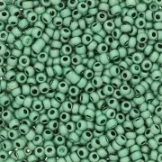 Preciosa Seed Beads 11/0 2 mm - Matte Metallic Terra - Green x 20 g