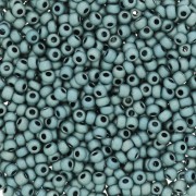 Preciosa Seed Beads 11/0 2 mm - Matte Metallic Terra - Blue-Gray x20g