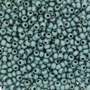 Preciosa Seed Beads 11/0 2 mm - Matte Metallic Terra - Blue-Gray x20g