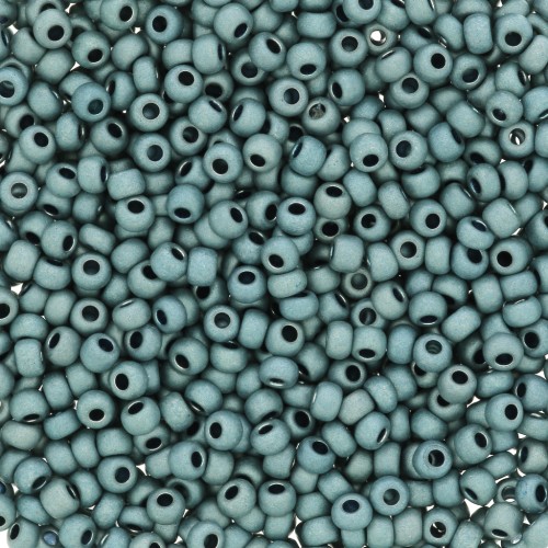 Preciosa Seed Beads 11/0 2 mm - Matte Metallic Terra - Blue-Gray x20g
