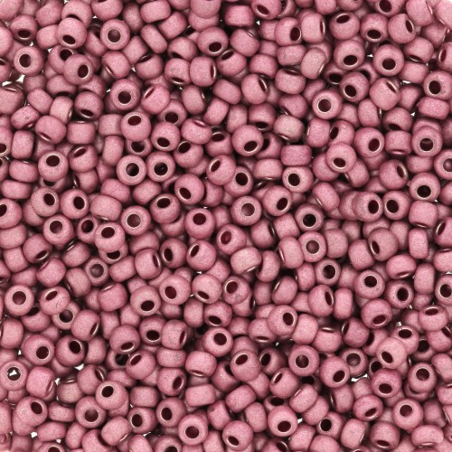 Preciosa Seed Beads 11/0 2 mm - Terra Metallic Matte - Powder Pink x 20 g