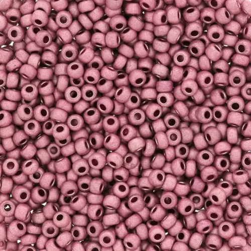 Preciosa Seed Beads 11/0 2 mm - Terra Metallic Matte - Powder Pink x 20 g
