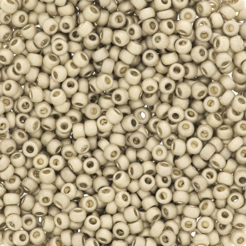 Preciosa Seed Beads 11/0 2 mm - Terra Metallic Matte - Silver x20g