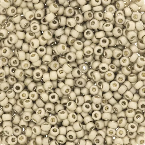 Preciosa Seed Beads 11/0 2 mm - Terra Metallic Matte - Silver x20g