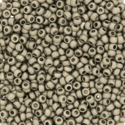 Preciosa Seed Beads 11/0 2 mm - Terra Metallic Matte - Dark Gray x20g