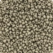 Preciosa Seed Beads 11/0 2 mm - Terra Metallic Matte - Dark Gray x20g