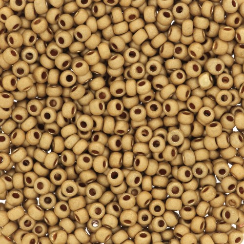 Preciosa Seed beads 11/0 2 mm - Terra Metallic Matt - Gold x20g