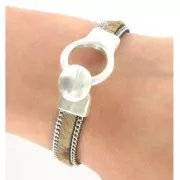 Leather lace lace 10mm Leopard x30cm