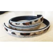 Leather lace lace 10mm Leopard x30cm