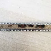 Leather lace lace 10mm Leopard x30cm