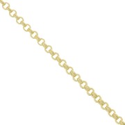 Double ring 2mm link cable chain - Fine Gold Plated x1m