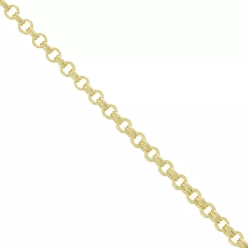 Double ring 2mm link cable chain - Fine Gold Plated x1m