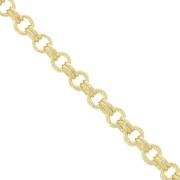 Double ring 2mm link cable chain - Fine Gold Plated x1m