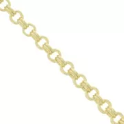 Double ring 2mm link cable chain - Fine Gold Plated x1m