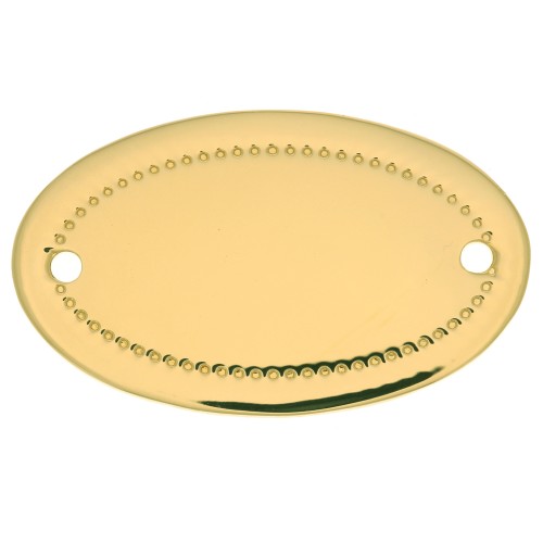 25x15mm Oval worked connector with small dots - 3 micron Gold plated x1