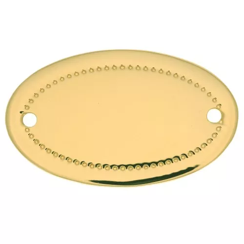 25x15mm Oval worked connector with small dots - 3 micron Gold plated x1