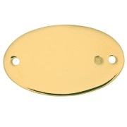 25x15mm Oval worked connector with small dots - 3 micron Gold plated x1