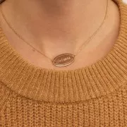 25x15mm Oval worked connector with small dots - 3 micron Gold plated x1